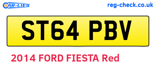 ST64PBV are the vehicle registration plates.