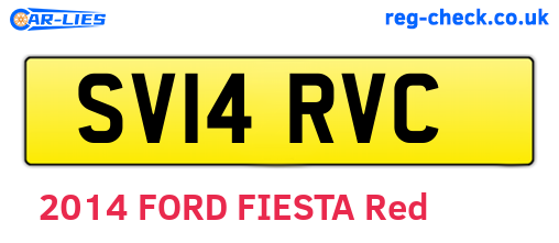 SV14RVC are the vehicle registration plates.