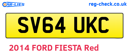 SV64UKC are the vehicle registration plates.