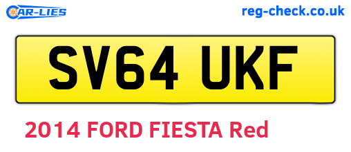 SV64UKF are the vehicle registration plates.