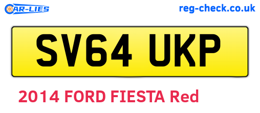 SV64UKP are the vehicle registration plates.