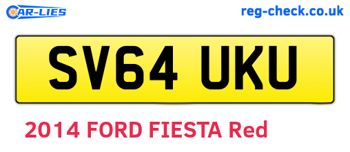 SV64UKU are the vehicle registration plates.