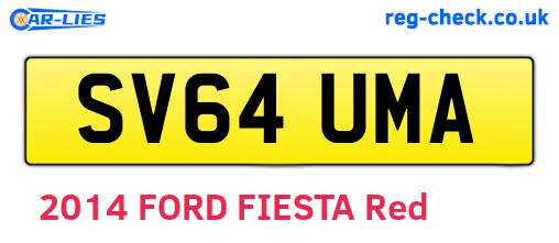 SV64UMA are the vehicle registration plates.