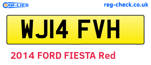 WJ14FVH are the vehicle registration plates.