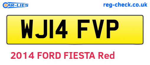 WJ14FVP are the vehicle registration plates.