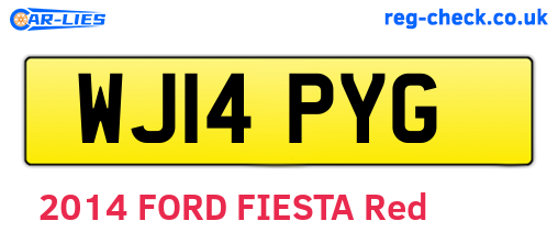 WJ14PYG are the vehicle registration plates.