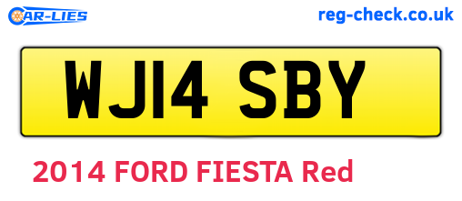 WJ14SBY are the vehicle registration plates.