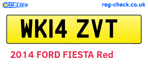 WK14ZVT are the vehicle registration plates.