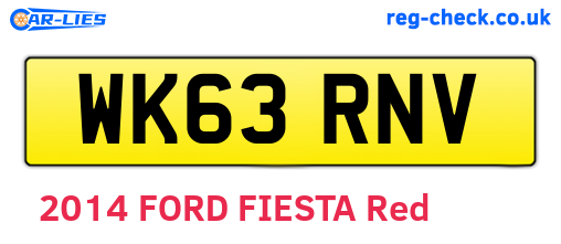 WK63RNV are the vehicle registration plates.