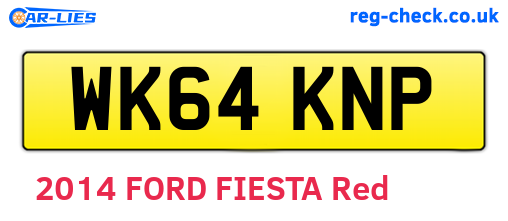 WK64KNP are the vehicle registration plates.