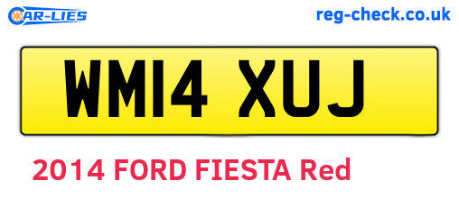 WM14XUJ are the vehicle registration plates.