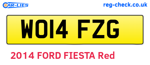 WO14FZG are the vehicle registration plates.