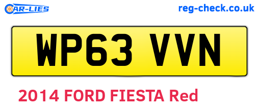 WP63VVN are the vehicle registration plates.