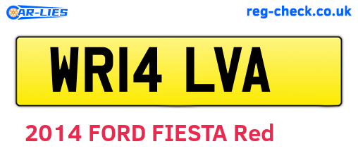 WR14LVA are the vehicle registration plates.