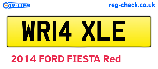 WR14XLE are the vehicle registration plates.