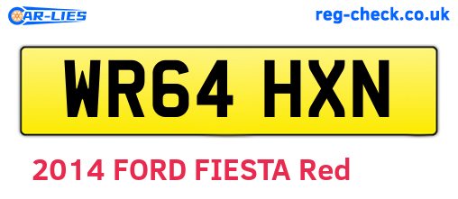 WR64HXN are the vehicle registration plates.