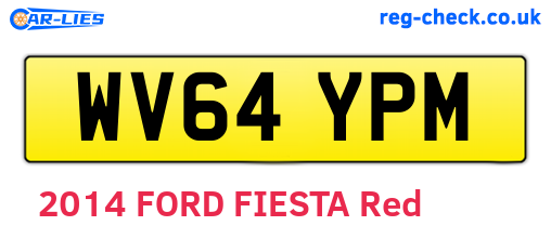 WV64YPM are the vehicle registration plates.