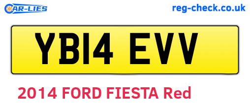 YB14EVV are the vehicle registration plates.
