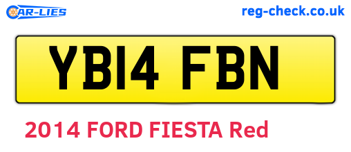 YB14FBN are the vehicle registration plates.