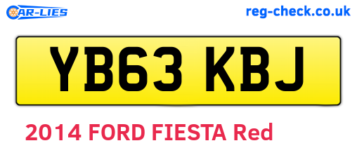 YB63KBJ are the vehicle registration plates.