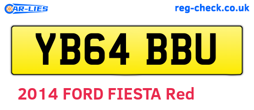 YB64BBU are the vehicle registration plates.