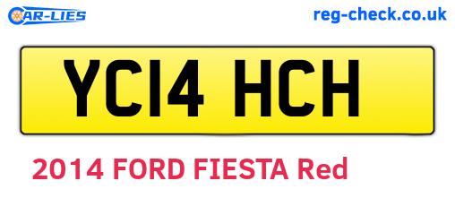 YC14HCH are the vehicle registration plates.