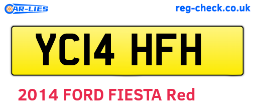 YC14HFH are the vehicle registration plates.
