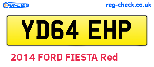 YD64EHP are the vehicle registration plates.