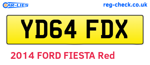YD64FDX are the vehicle registration plates.