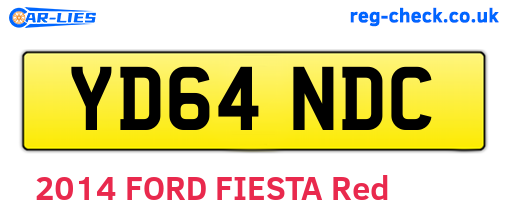 YD64NDC are the vehicle registration plates.