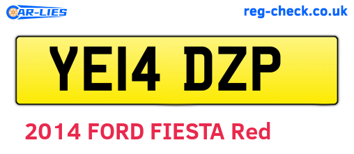 YE14DZP are the vehicle registration plates.