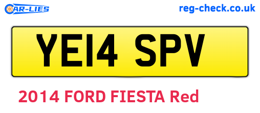 YE14SPV are the vehicle registration plates.