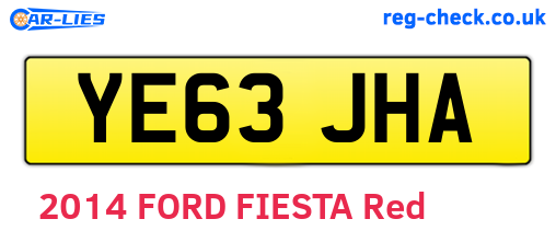 YE63JHA are the vehicle registration plates.