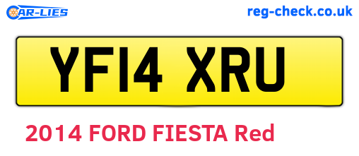 YF14XRU are the vehicle registration plates.