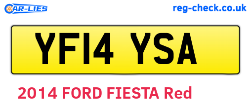 YF14YSA are the vehicle registration plates.