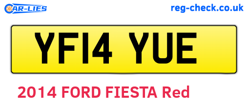 YF14YUE are the vehicle registration plates.