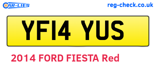 YF14YUS are the vehicle registration plates.