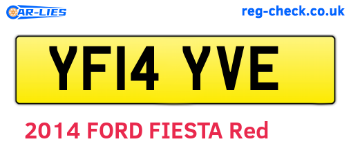 YF14YVE are the vehicle registration plates.