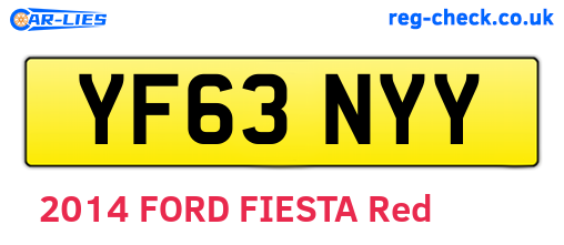 YF63NYY are the vehicle registration plates.