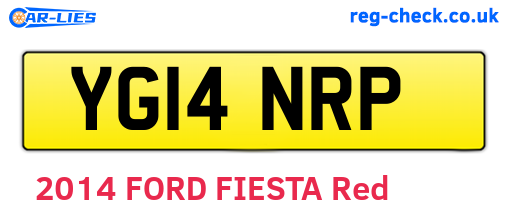 YG14NRP are the vehicle registration plates.