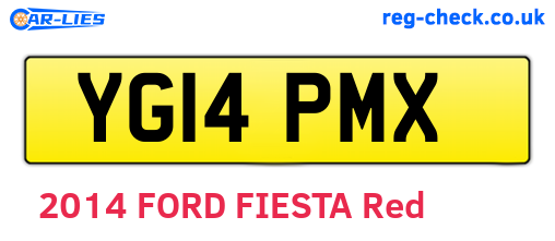 YG14PMX are the vehicle registration plates.