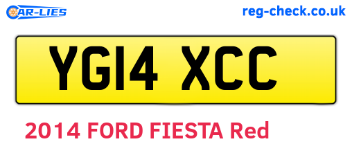 YG14XCC are the vehicle registration plates.