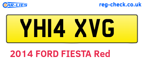YH14XVG are the vehicle registration plates.