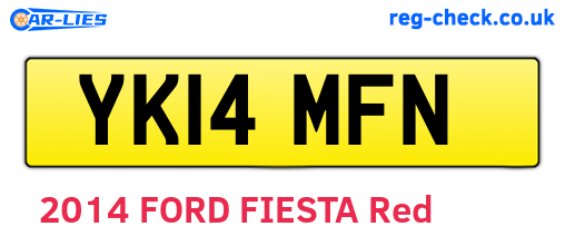 YK14MFN are the vehicle registration plates.