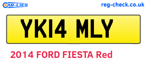 YK14MLY are the vehicle registration plates.