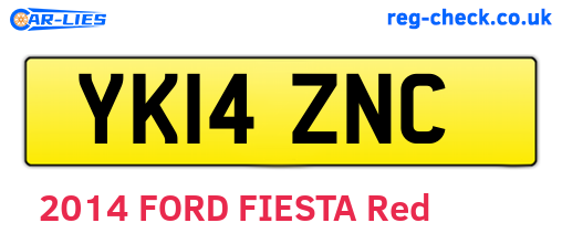 YK14ZNC are the vehicle registration plates.
