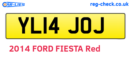 YL14JOJ are the vehicle registration plates.