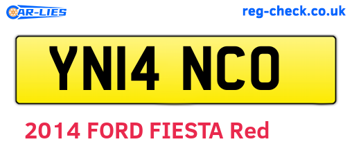 YN14NCO are the vehicle registration plates.