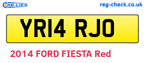 YR14RJO are the vehicle registration plates.