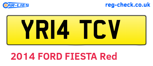 YR14TCV are the vehicle registration plates.